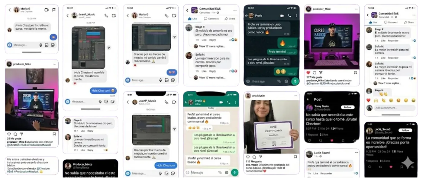 Mensajes de alumnos del curso